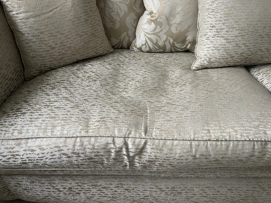 Designer Parker Knoll Burlington, Classic Grand Sofa, Fabric, Biscuit Colour