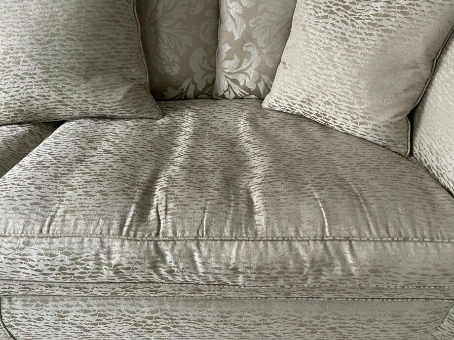 Designer Parker Knoll Burlington, Classic Grand Sofa, Fabric, Biscuit Colour