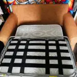 muted terracotta or burnt orange color Sofa bed