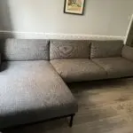 ikea grey corner sofa