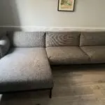 ikea grey corner sofa