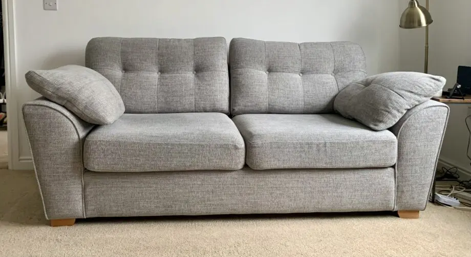DFS Grey Sophia 3 Seater Deluxe Sofa Bed