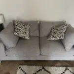 Sofology grey cedar 2 x 3 seater and 1 x storage footstool