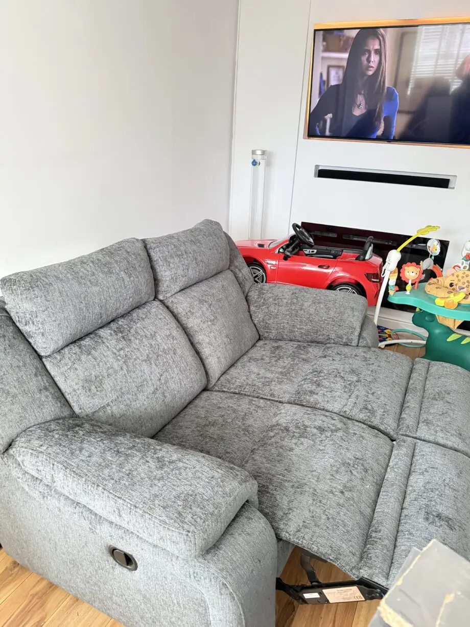 DFS Grey Foster Recliner Sofa