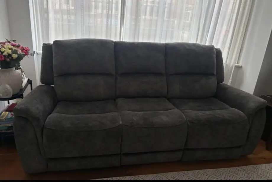 3 seat power recliner and table sofa