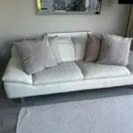 Harveys White Leather 3 Seater