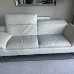 Harveys White Leather 3 Seater