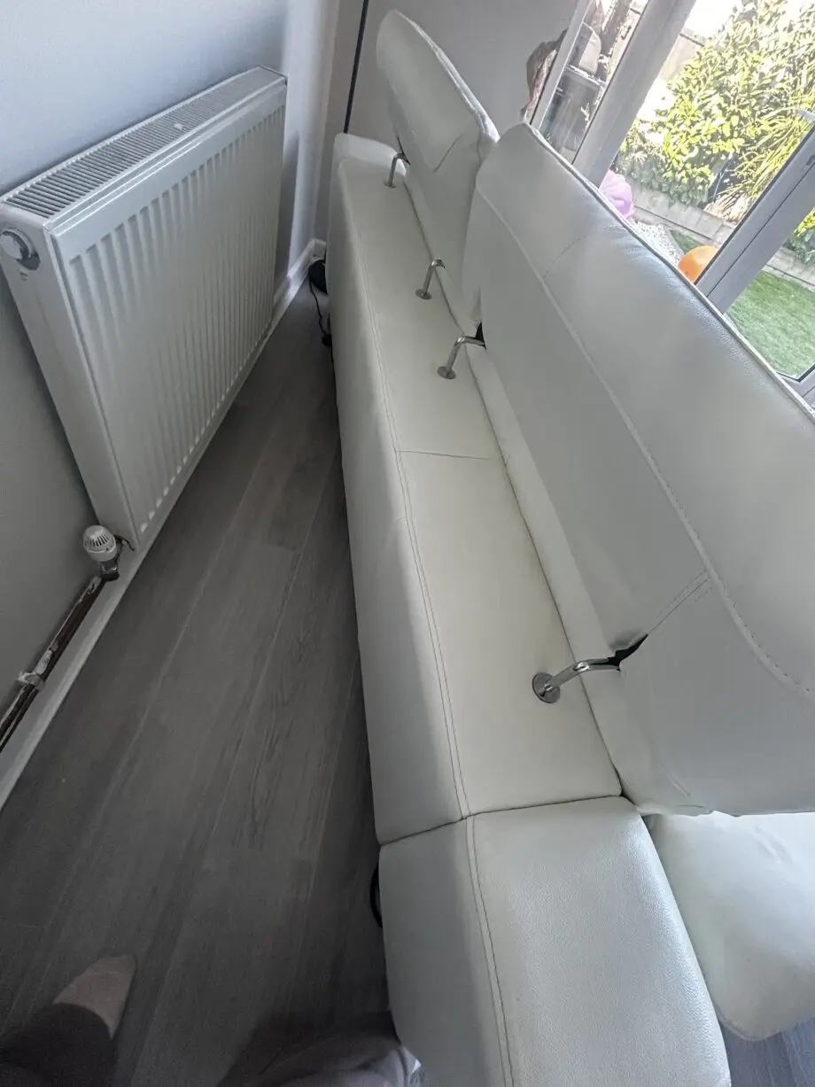 Harveys White Leather 3 Seater