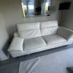 Harveys White Leather 3 Seater