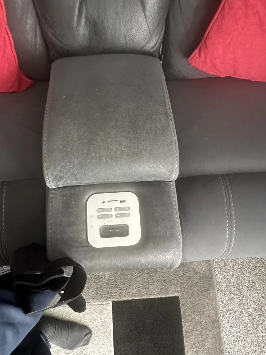 micro fibre sofas - 3 seater and 2 seater powered recliners