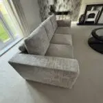 Love your home 3 seater grey abstract velvet