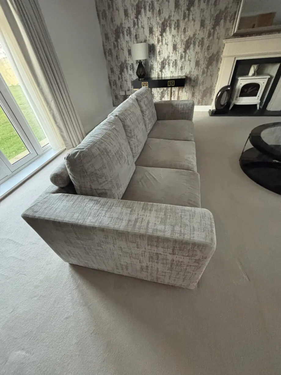 Love your home 3 seater grey abstract velvet