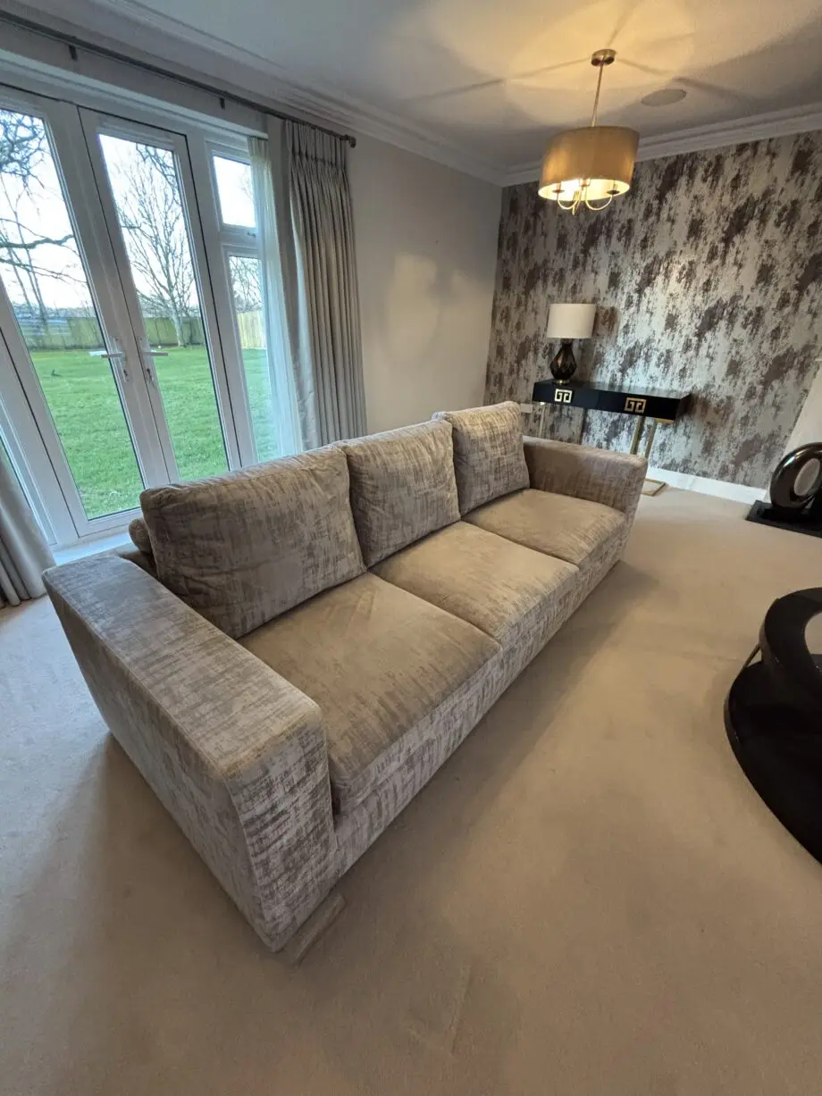 Love your home 3 seater grey abstract velvet