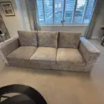 Love your home 3 seater grey abstract velvet