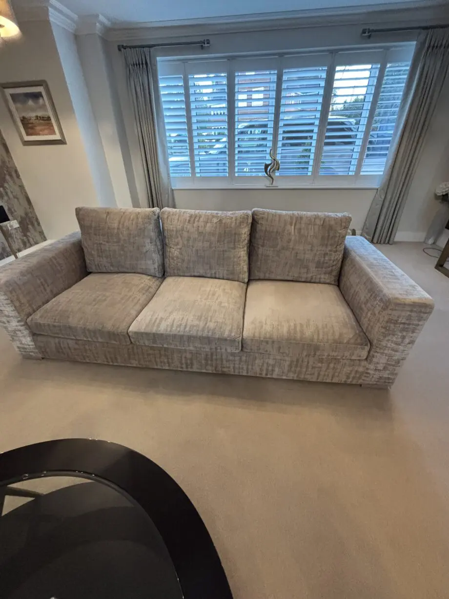 Love your home 3 seater grey abstract velvet