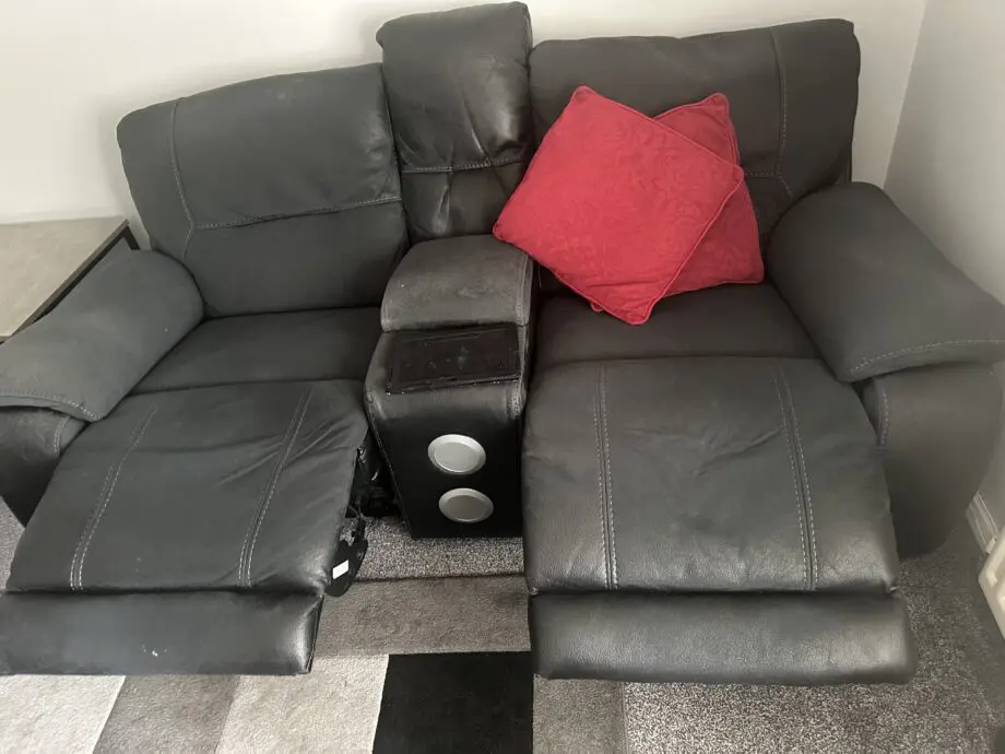 micro fibre sofas - 3 seater and 2 seater powered recliners
