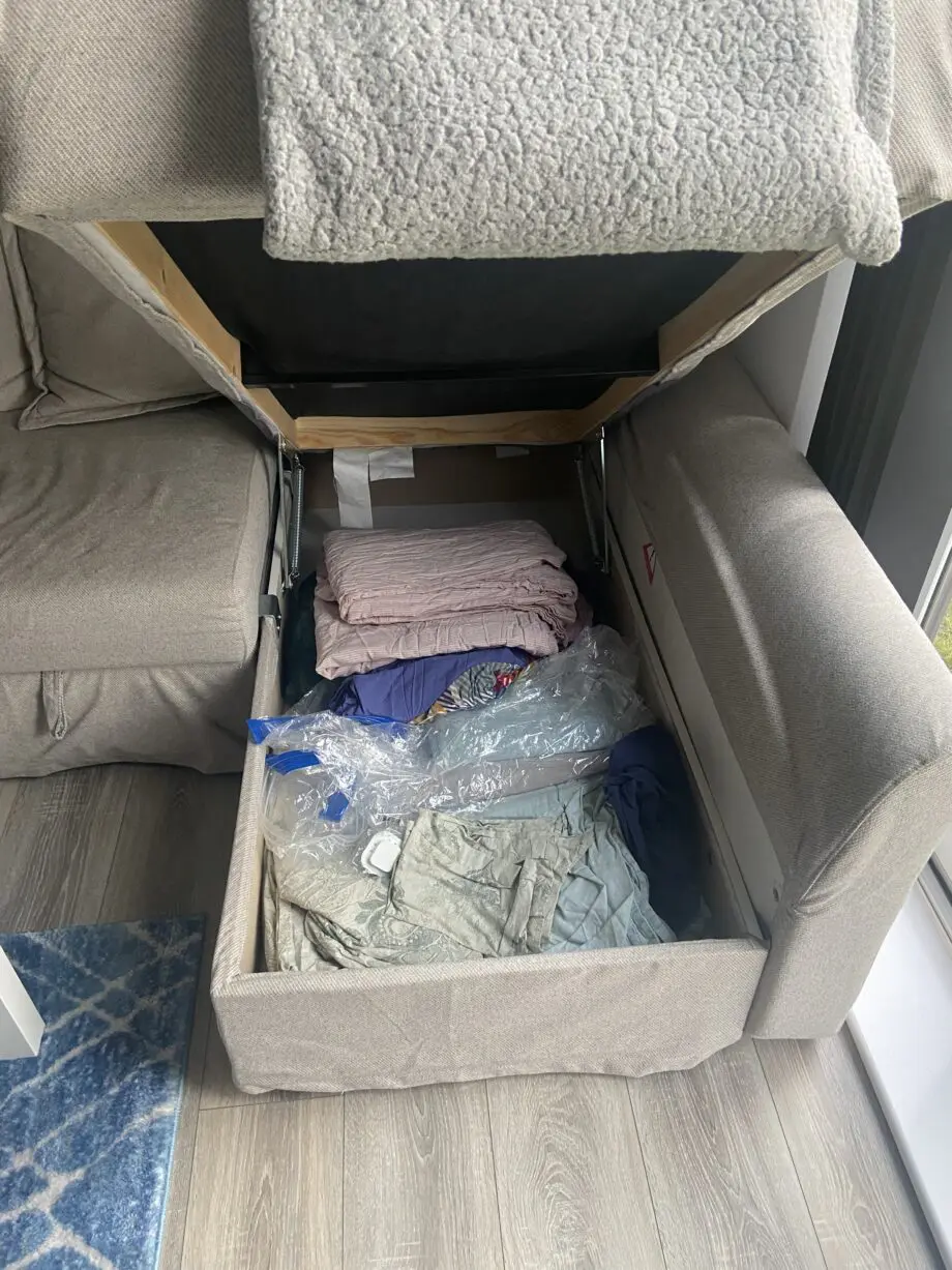 Ikea Borgund Beige Holmsund Corner Sofa-bed