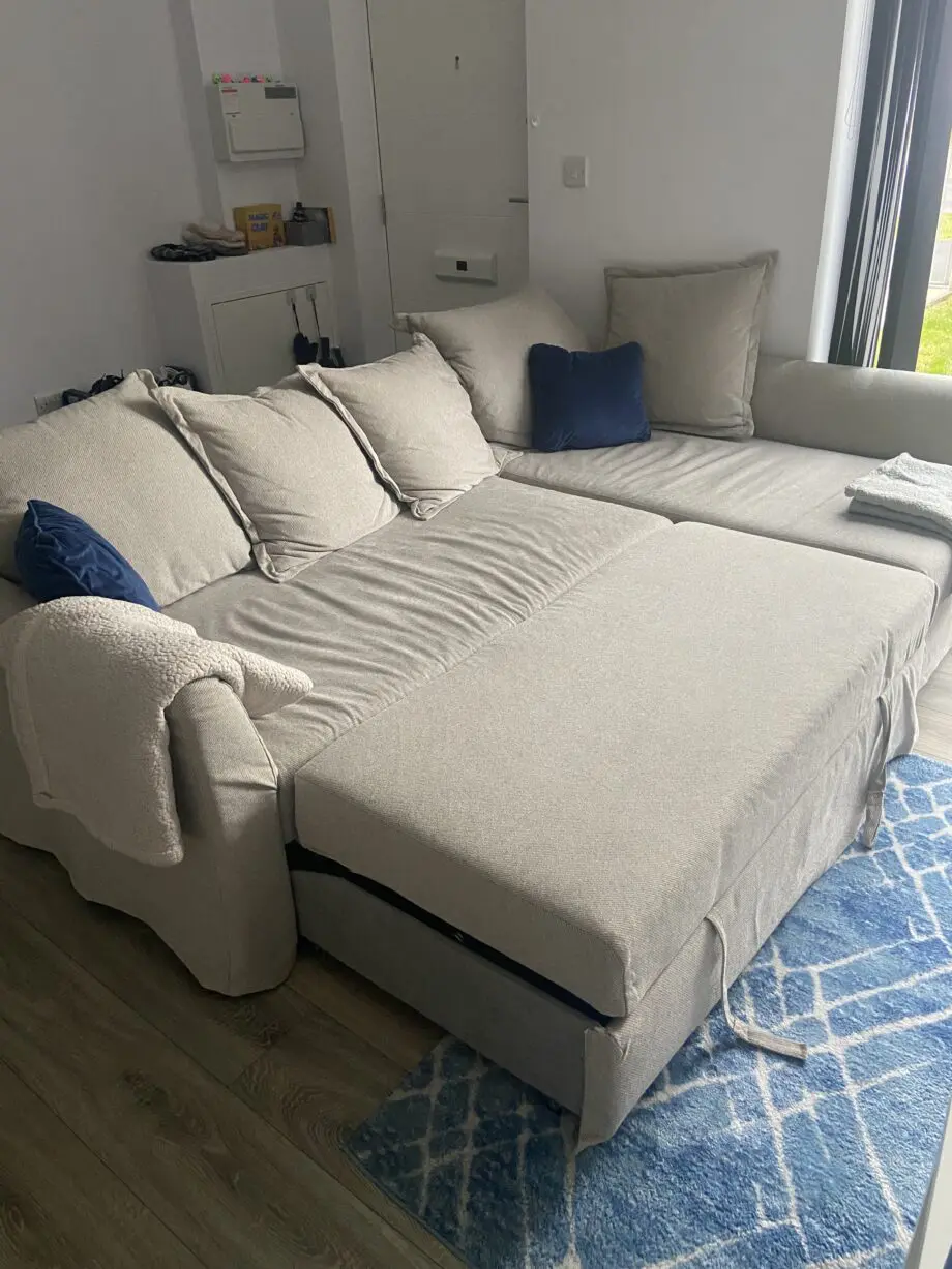 Ikea Borgund Beige Holmsund Corner Sofa-bed