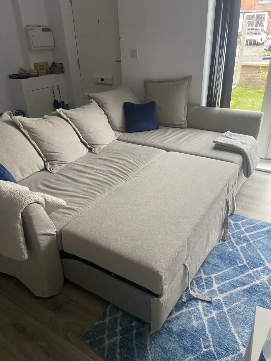 Ikea Borgund Beige Holmsund Corner Sofa-bed