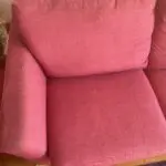 Dfs 3 seater pink fabric sofa