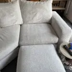 Furniture Village Beige Pandora Corner Sofa with Footstool
