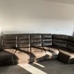Brown Leather Recliner Sofa