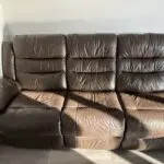 Brown Leather Recliner Sofa