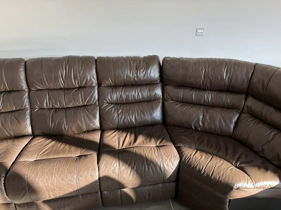 Brown Leather Recliner Sofa