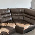 Brown Leather Recliner Sofa