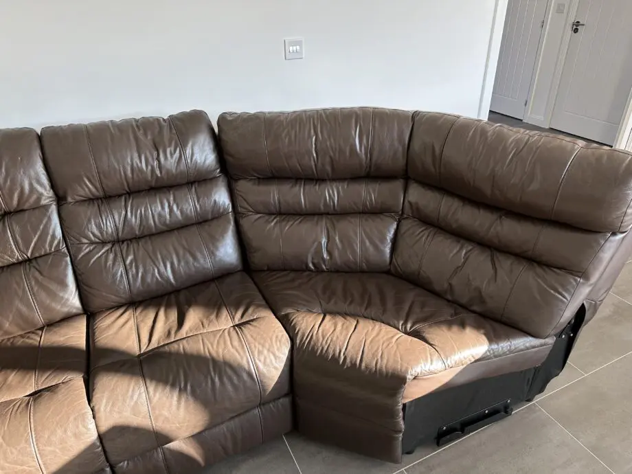 Brown Leather Recliner Sofa