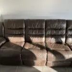 Brown Leather Recliner Sofa