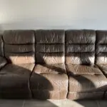 Brown Leather Recliner Sofa