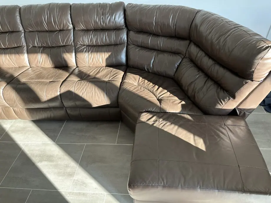 Brown Leather Recliner Sofa