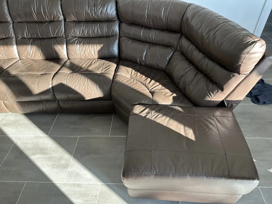 Brown Leather Recliner Sofa