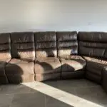 Brown Leather Recliner Sofa