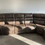 Brown Leather Recliner Sofa