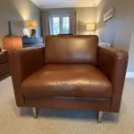 Bo Concept Osaka leather sofa and 2 chairs