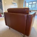Bo Concept Osaka leather sofa and 2 chairs