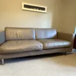 Bo Concept Osaka leather sofa and 2 chairs