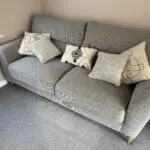 Grey 3 seater sofa and arm chair set