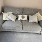 Grey 3 seater sofa and arm chair set