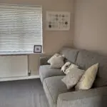 Grey 3 seater sofa and arm chair set