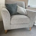 Grey 3 seater sofa and arm chair set