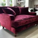 Love Seat 2 seat Crushed red velvet Barker and Stone House