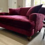 Love Seat 2 seat Crushed red velvet Barker and Stone House