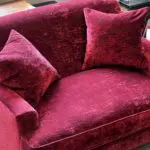Love Seat 2 seat Crushed red velvet Barker and Stone House