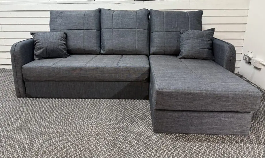 Charcoal corner sofa