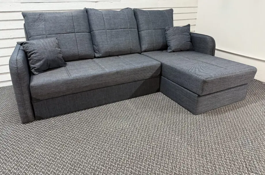 Charcoal corner sofa