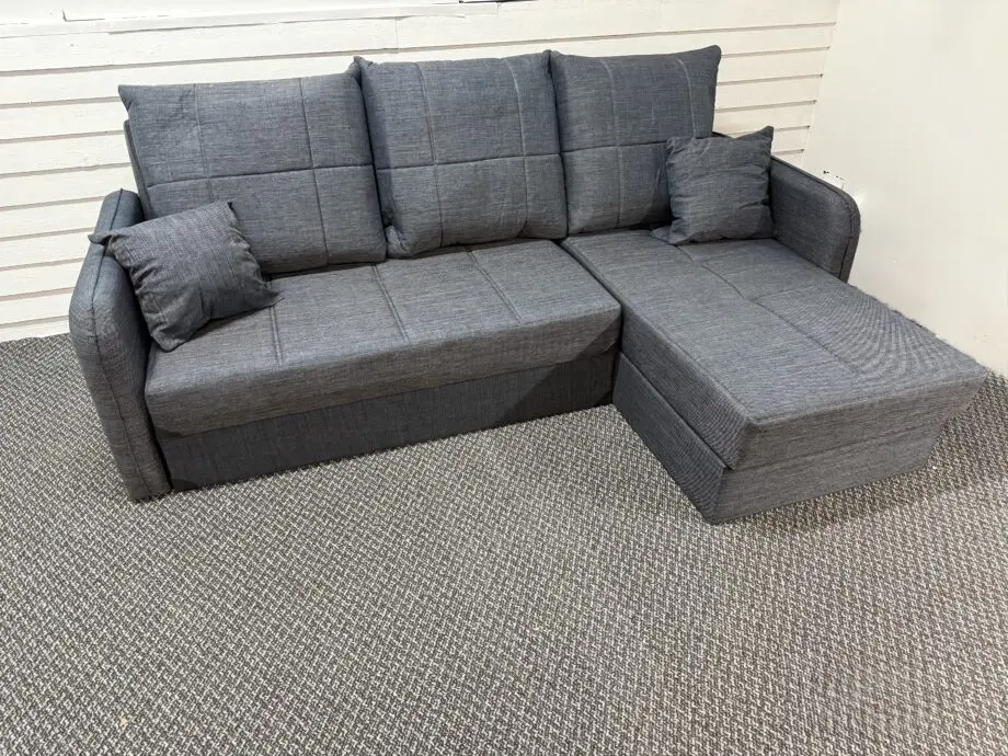 Charcoal corner sofa