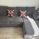 IKEA GRÖNLID - 3-seat sofa with chaise longue - medium grey (NOT a sofa bed!)